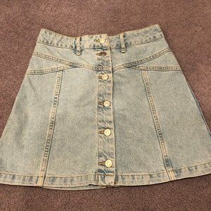 Cute TOPSHOP Jean Mini Skirt